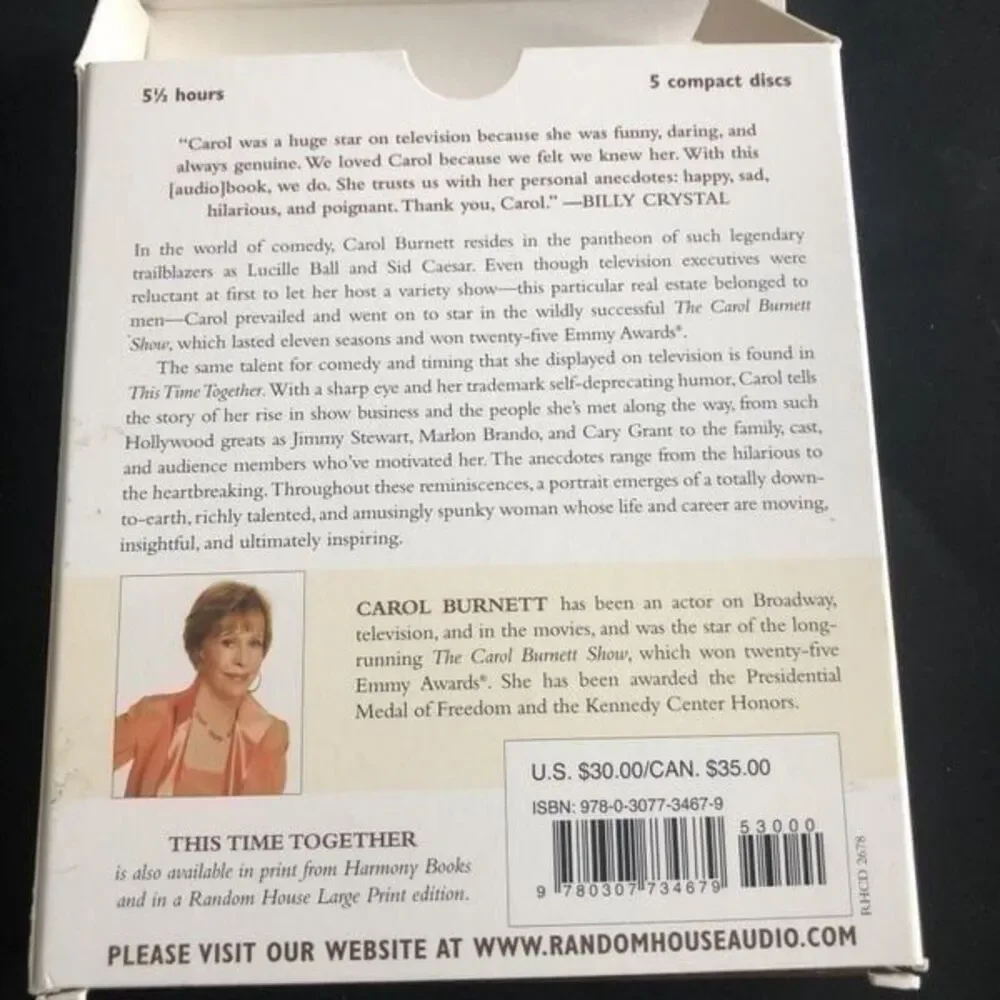 This Time Together : Laughter and Reflection by Carol Burnett (2010, DVD, Unabr